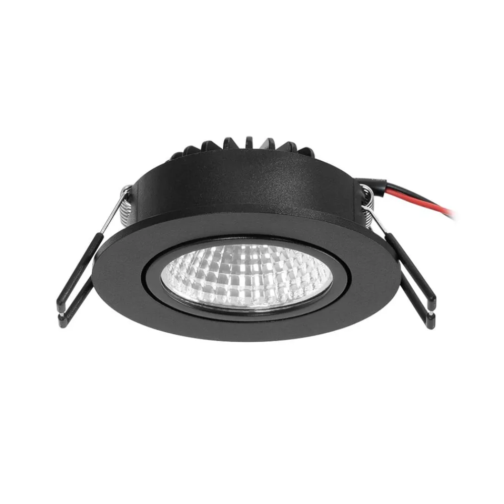Arcchio Indbygningsspots > LED-downlight Zarik sort, 3.000K