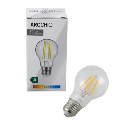 Arcchio Filament Pære|Led Pærer > LED-filamentpære, E27 7,2W, 3000K, klar, 1521 lm