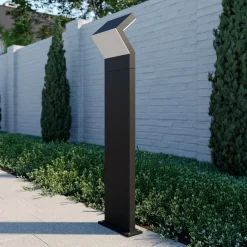 Gadebelysning ^ Arcchio LED-gadelampe Havin, antracit, metal, 100 cm
