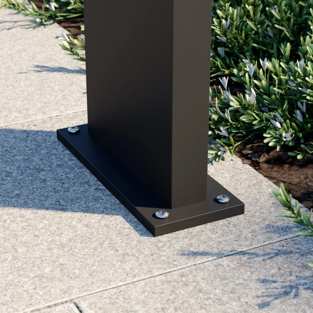 Gadebelysning ^ Arcchio LED-gadelampe Havin, antracit, metal, 100 cm