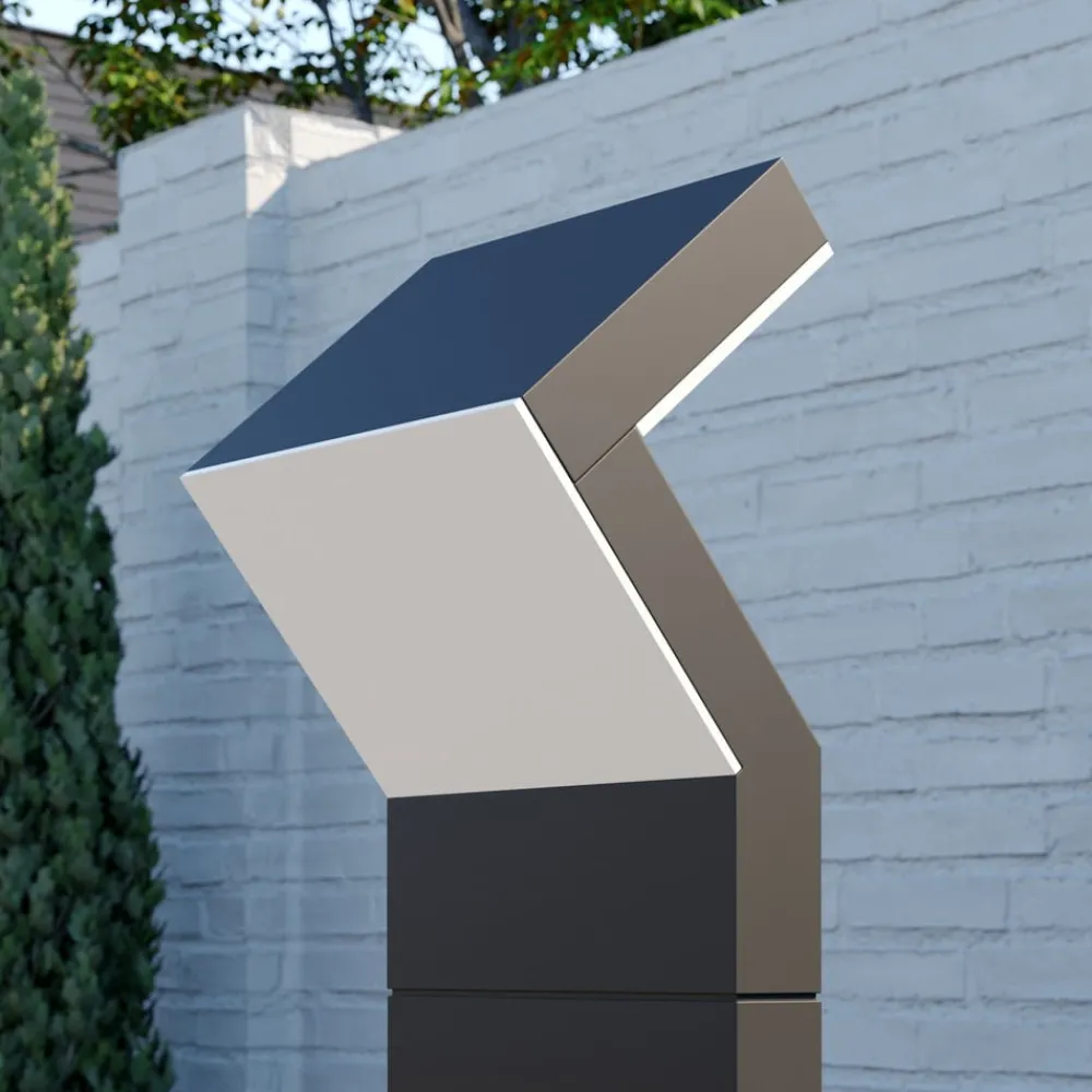 Gadebelysning ^ Arcchio LED-gadelampe Havin, antracit, metal, 100 cm