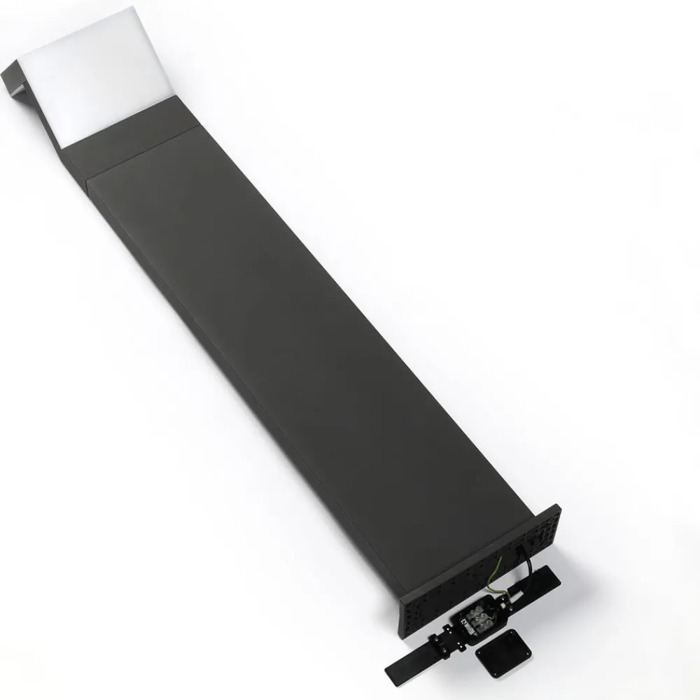 Gadebelysning ^ Arcchio LED-gadelampe Havin, antracit, metal, 100 cm