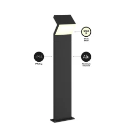 Gadebelysning ^ Arcchio LED-gadelampe Havin, antracit, metal, 100 cm