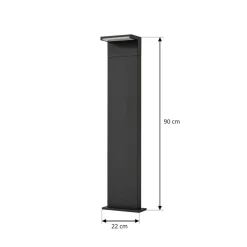 Terrassebelysning|Gadebelysning ^ Arcchio LED-gadelampe Iberion, 90 cm, antracit, metal