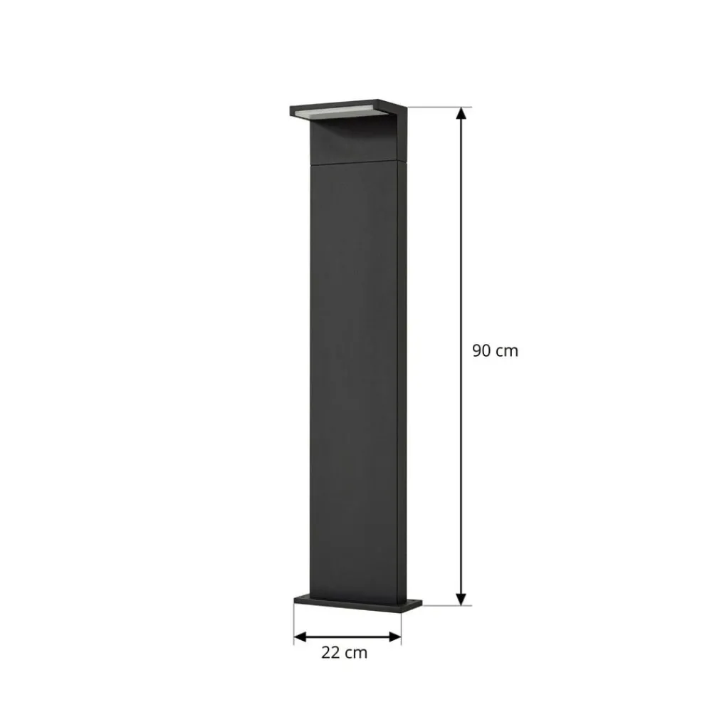 Terrassebelysning|Gadebelysning ^ Arcchio LED-gadelampe Iberion, 90 cm, antracit, metal