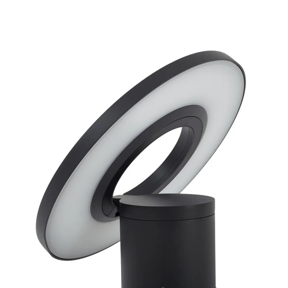 Gadebelysning ^ Arcchio LED-gadelampe Tovio, antracit,, Ø 24cm, sensor
