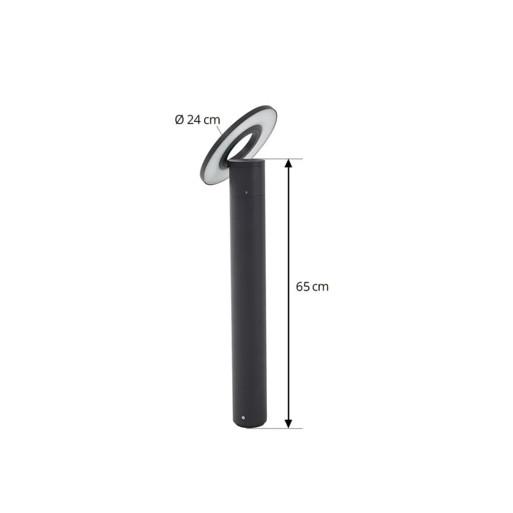 Arcchio Gadebelysning > LED-gadelampe Tovio, antracit, Ø24cm