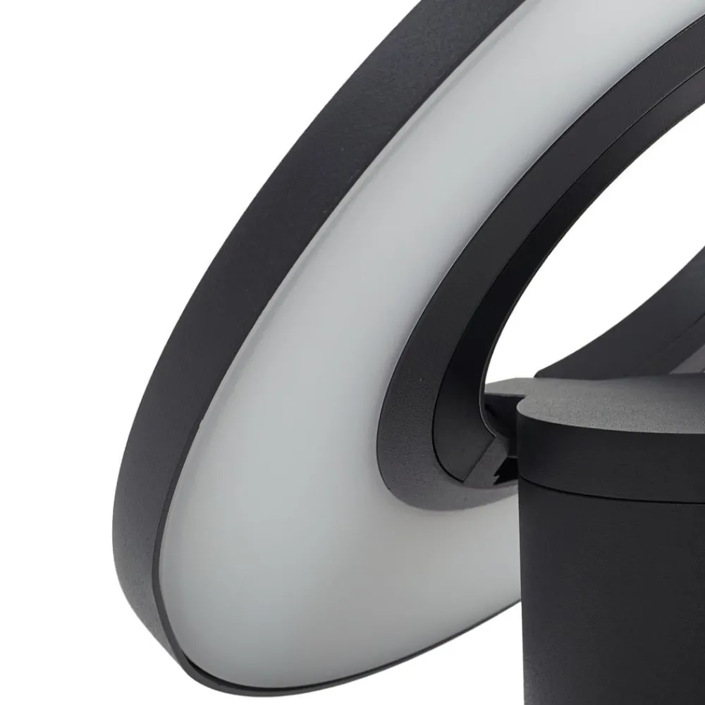 Arcchio Gadebelysning > LED-gadelampe Tovio, antracit, Ø24cm