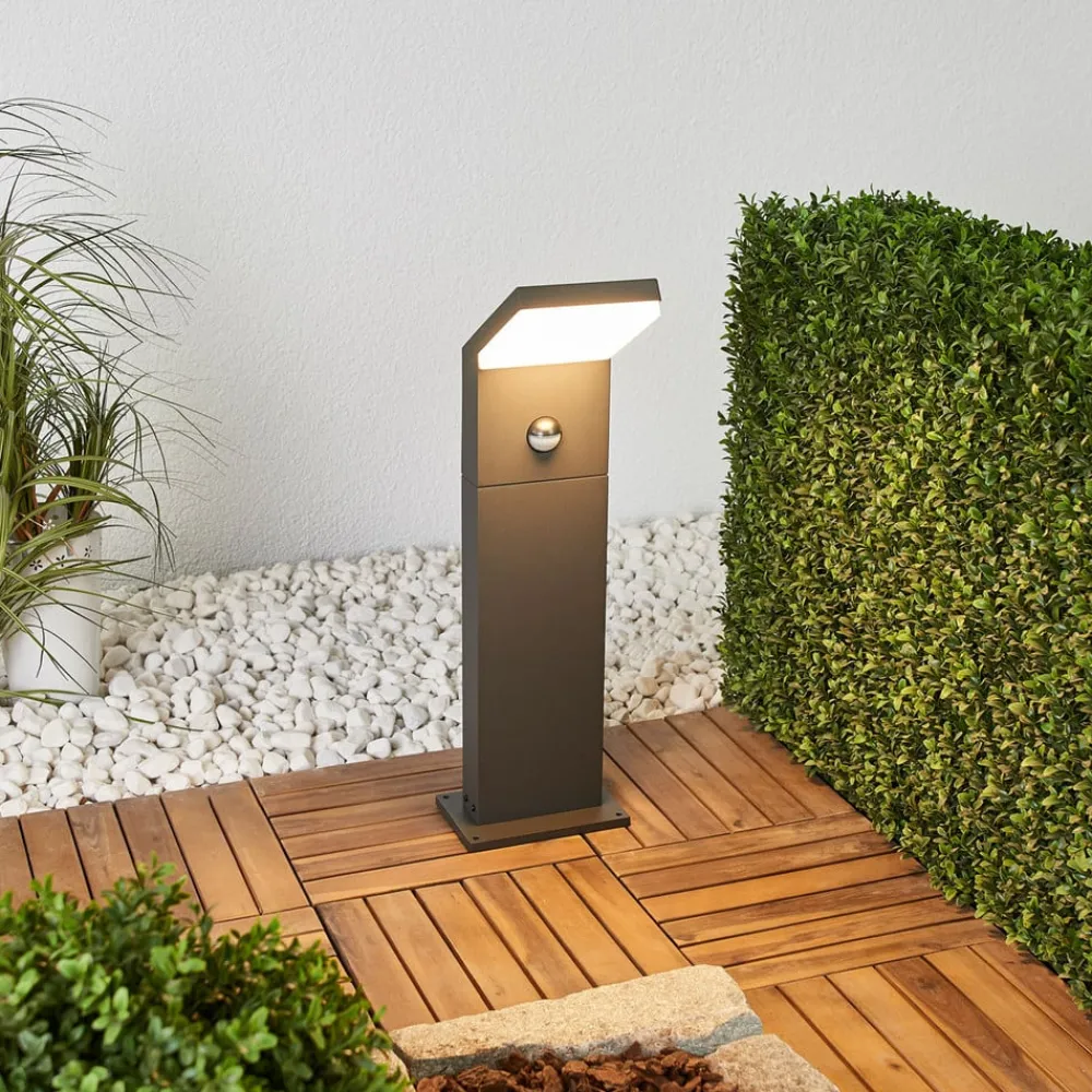 Arcchio Gadebelysning Med Sensor|Terrassebelysning > LED-gadelampe Yolena, sensor, 60 cm, antracit