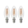 Arcchio Filament Pære > LED glødepære E14 stearinlys, sæt med 3, 3000 K