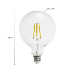 Arcchio Filament Pære|Led Pærer > LED-globepære, G125 E27 3,8W, 3000K, 806lm