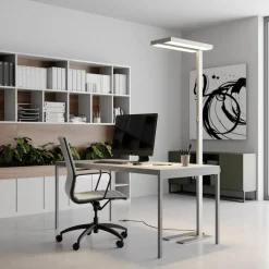 Gulvlamper ^ Arcchio LED-gulvlampe Logan Basic, sæt med 2, sølv, 6000 lm