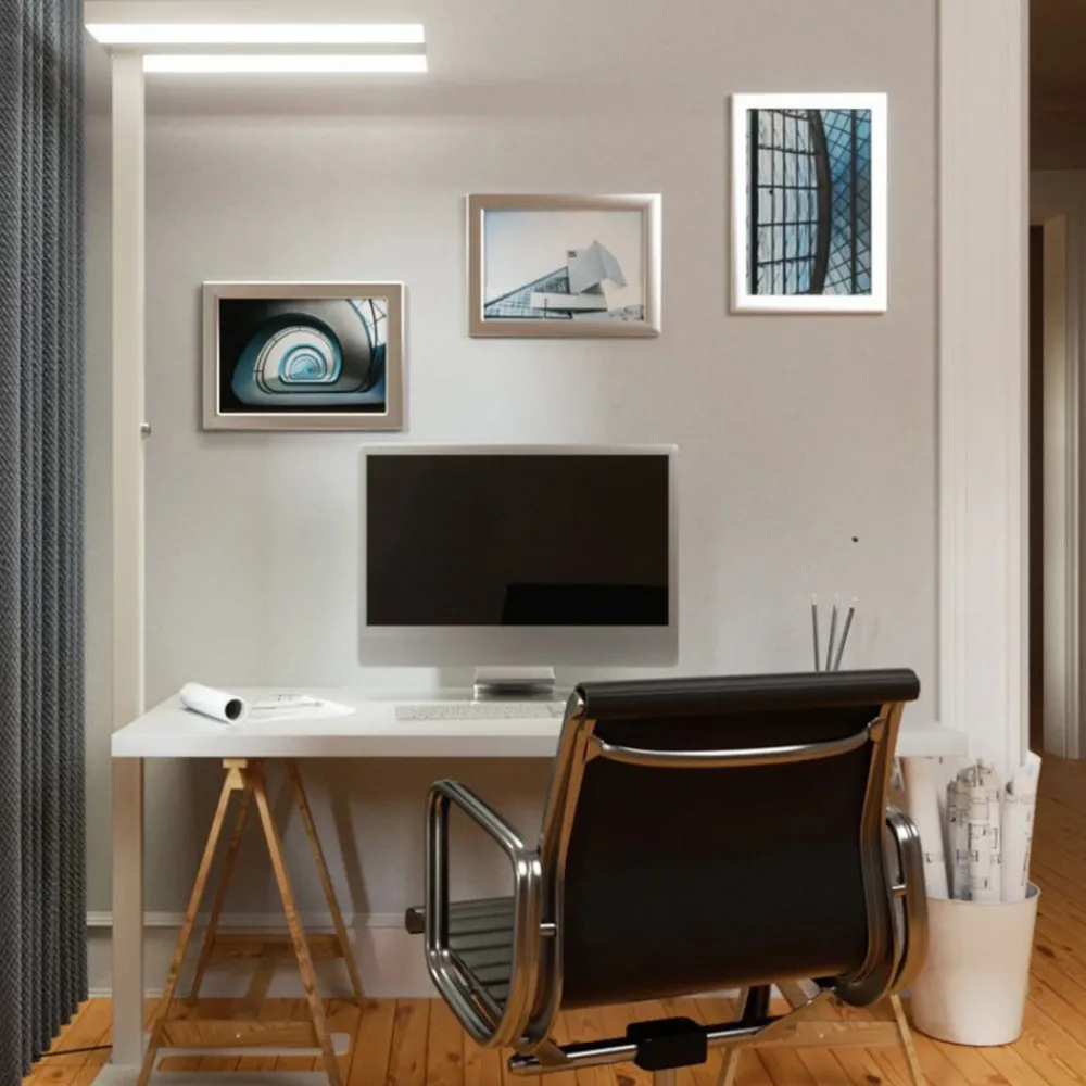 Arcchio Arbejdsrum/Kontor|Gulvlamper > LED-gulvlampe Logan Basic, hvid, 6.000 lm, dæmpbar