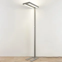 Arcchio Gulvlamper > LED-gulvlampe Logan Pro, sølv, sensor, dæmpbar