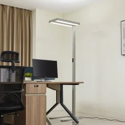 Arcchio Gulvlamper > LED-gulvlampe Logan Ultra HCL CCT, sølv, dæmpbar