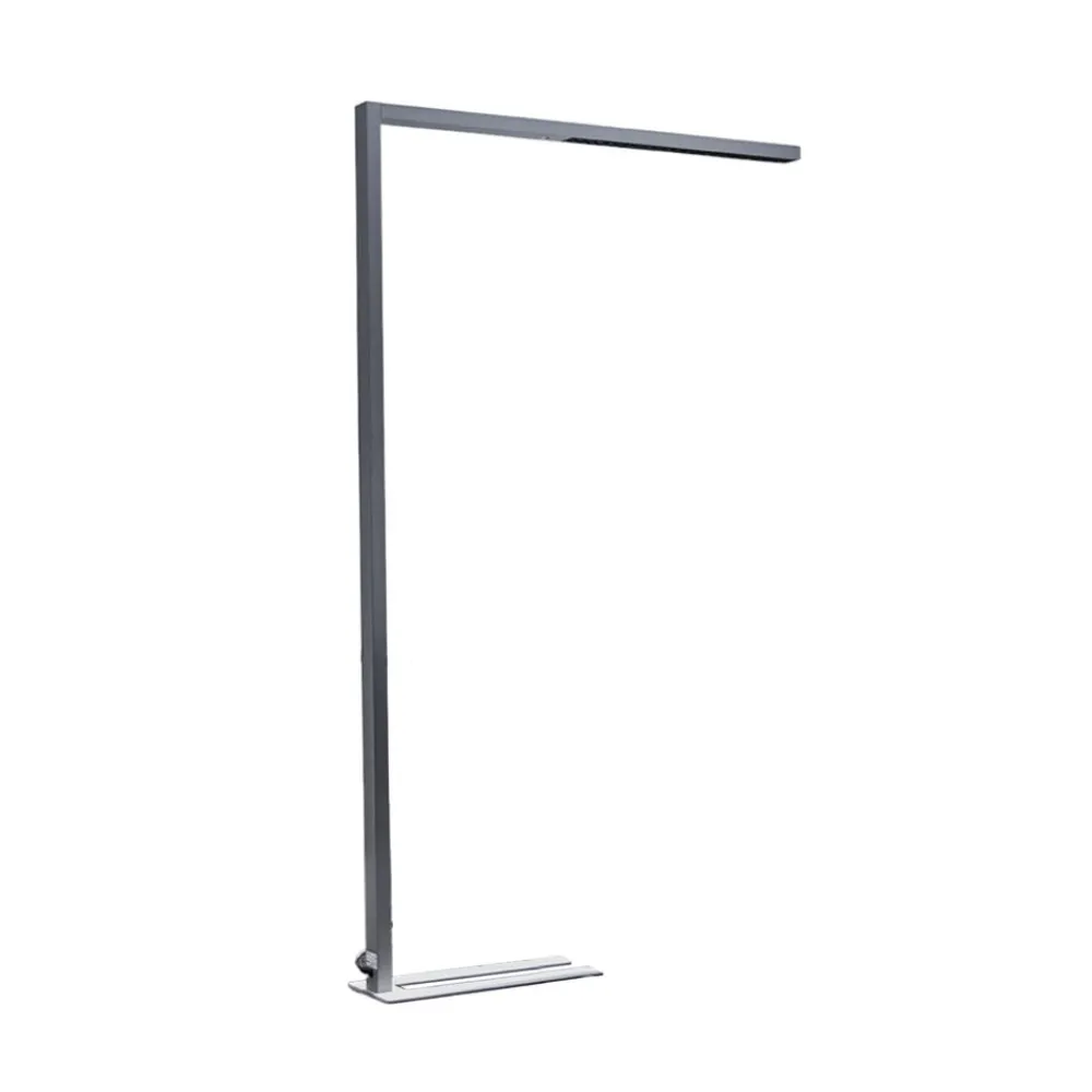 Arcchio Gulvlamper > LED-gulvlampe til kontor Jolinda, sølv, CCT, sensor,