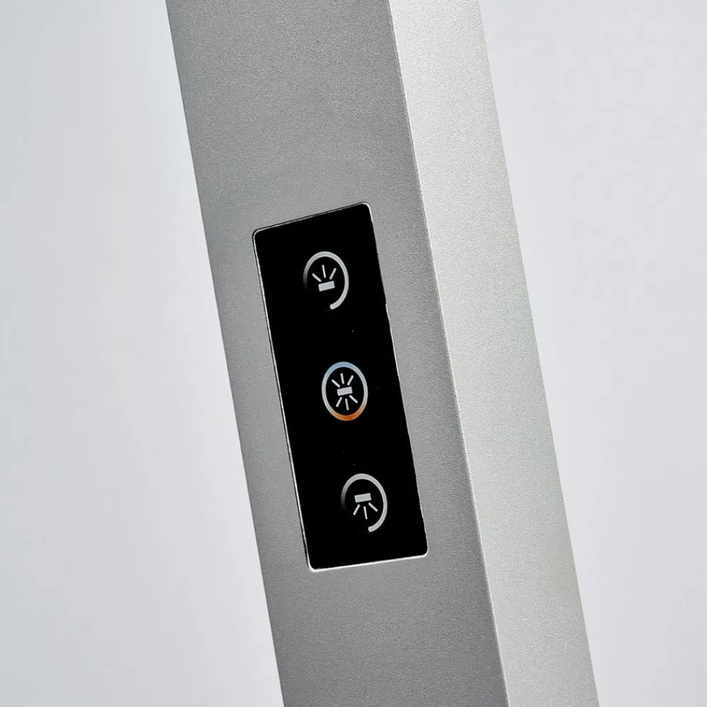 Arcchio Gulvlamper > LED-gulvlampe til kontor Jolinda, sølv, CCT, sensor,