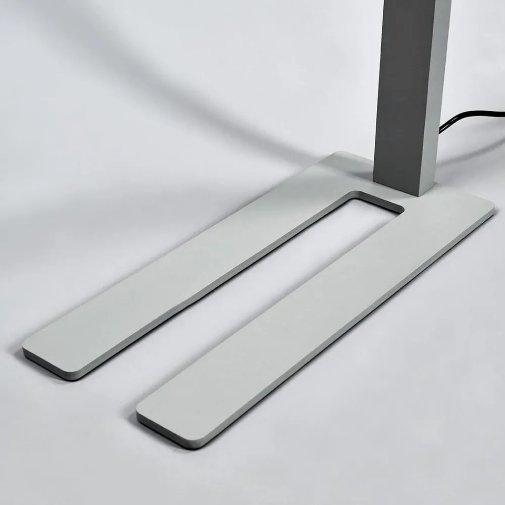 Arcchio Gulvlamper > LED-gulvlampe til kontor Jolinda, sølv, CCT, sensor,