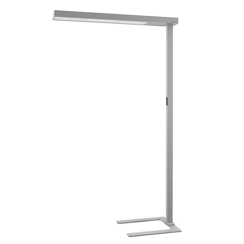 Gulvlamper ^ Arcchio LED-gulvlampe til kontor Susi, sølv, sensor, touchdæmper