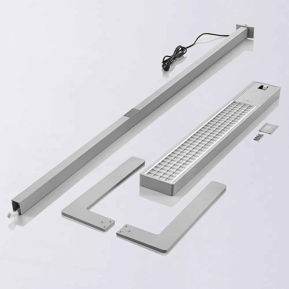 Gulvlamper ^ Arcchio LED-gulvlampe til kontor Susi, sølv, sensor, touchdæmper