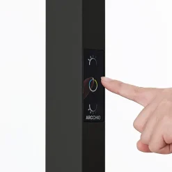 Arcchio Gulvlamper > LED-gulvlampe til kontor Susi, sæt med 2, sort, sensor