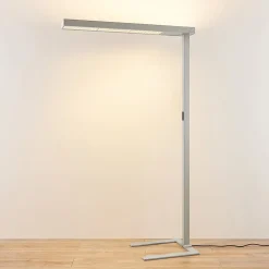 Arbejdsrum/Kontor|Gulvlamper ^ Arcchio LED-gulvlampe til kontor Susi, sølv, sensor, dæmper, CCT