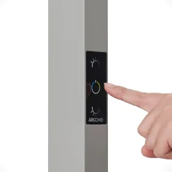Arbejdsrum/Kontor|Gulvlamper ^ Arcchio LED-gulvlampe til kontor Susi, sølv, sensor, dæmper, CCT