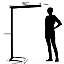 Arbejdsrum/Kontor|Gulvlamper ^ Arcchio LED-gulvlampe til kontor Susi, hvid, sensor, touchdæmper