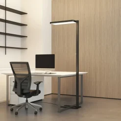 Arcchio Gulvlamper > LED-gulvlampe Timon, 54W, sort, højde 195 cm