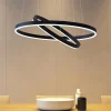 Pendellamper|Pendellamper ^ Arcchio LED-hængelampe Albiona, sort, 2 ringe, Ø 60 cm