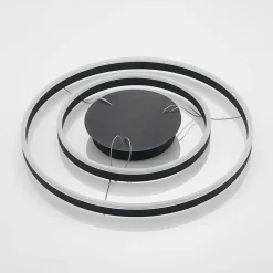 Pendellamper|Pendellamper ^ Arcchio LED-hængelampe Albiona, sort, 2 ringe, Ø 60 cm