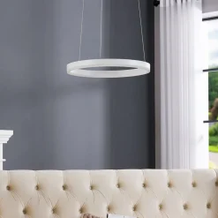 Arcchio Pendellamper|Pendellamper > LED-hængelampe Albiona, hvid, 1 ring, Ø 40 cm