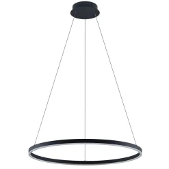 Pendellamper|Pendellamper ^ Arcchio LED-hængelampe Albiona, sort, 1 ring, Ø 80 cm