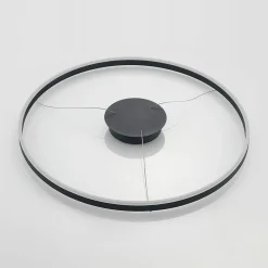 Pendellamper|Pendellamper ^ Arcchio LED-hængelampe Albiona, sort, 1 ring, Ø 80 cm