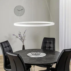 Arcchio Pendellamper|Pendellamper > LED-hængelampe Albiona, hvid, 1 ring, Ø 80 cm
