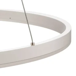 Arcchio Pendellamper|Pendellamper > LED-hængelampe Albiona, hvid, 1 ring, Ø 80 cm