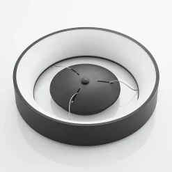 Arcchio Pendellamper > LED-hængelampe Aleksi, Ø 45 cm, sort, metal, CCT