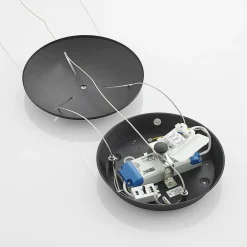 Arcchio Pendellamper > LED-hængelampe Aleksi, Ø 45 cm, sort, metal, CCT