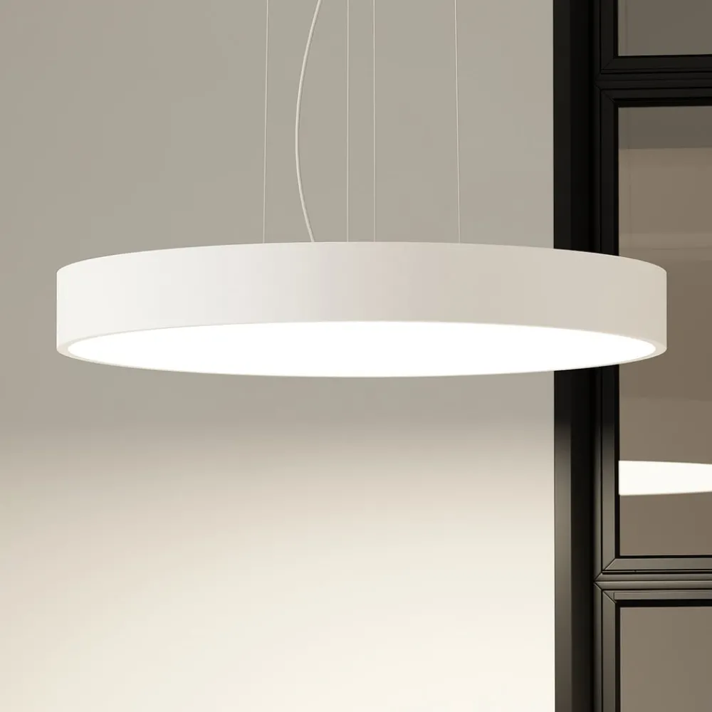 Pendellamper|Pendellamper ^ Arcchio LED-hængelampe Noabelle, Ø 80 cm, hvid, metal