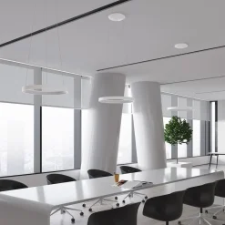 Arcchio Pendellamper|Pendellamper > LED-hængelampe Vivy, Ø 58 cm, hvid, metal