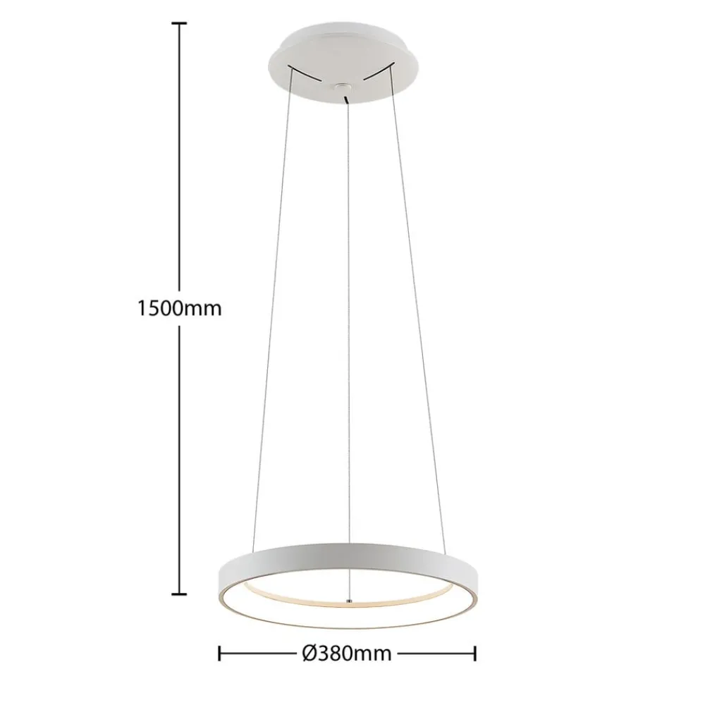 Arcchio Pendellamper|Pendellamper > LED-hængelampe Vivy, Ø 38 cm, hvid, metal