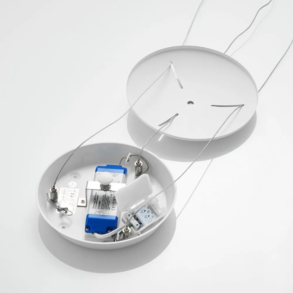 Arcchio Pendellamper|Pendellamper > LED-hængelampe Vivy, Ø 38 cm, hvid, metal