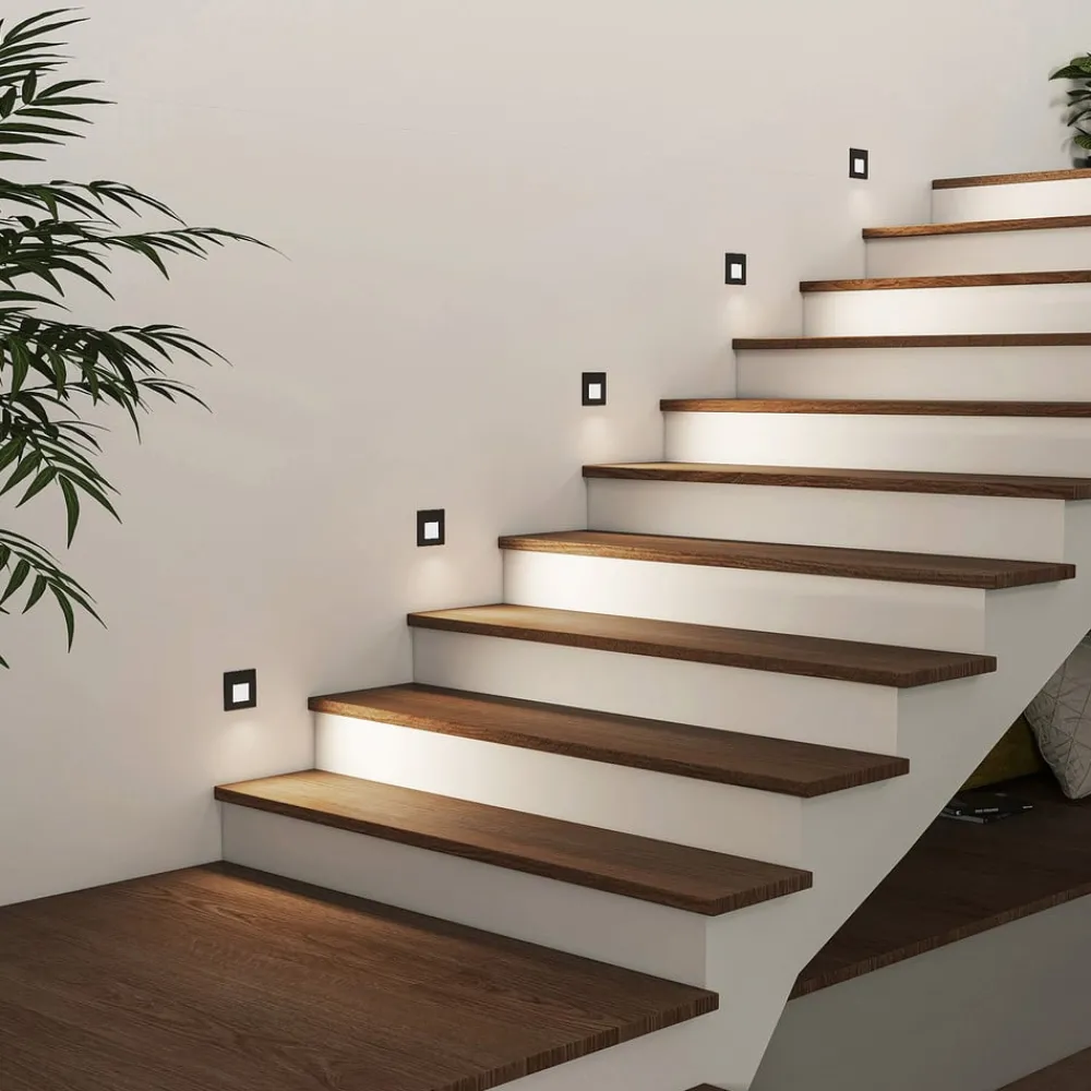 Arcchio Væglamper|Indbygningsspots > LED-indbygningslampe Vexi, 7,8 cm x 7,8 cm, sort, CCT