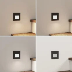 Arcchio Væglamper|Indbygningsspots > LED-indbygningslampe Vexi, 7,8 cm x 7,8 cm, sort, CCT