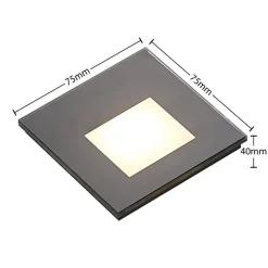 Arcchio Væglamper|Indbygningsspots > LED-indbygningslampe Vexi, 7,8 cm x 7,8 cm, sort, CCT