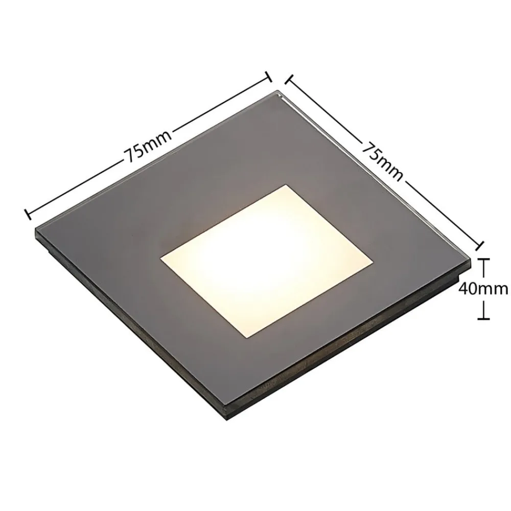 Arcchio Væglamper|Indbygningsspots > LED-indbygningslampe Vexi, 7,8 cm x 7,8 cm, sort, CCT