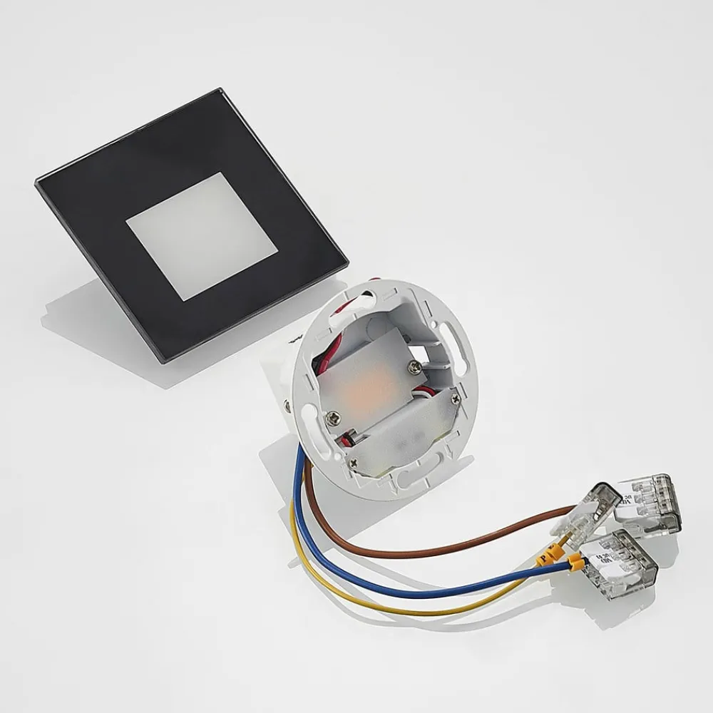 Arcchio Væglamper|Indbygningsspots > LED-indbygningslampe Vexi, 7,8 cm x 7,8 cm, sort, CCT