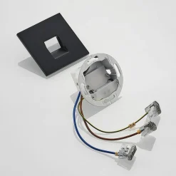 Arcchio Væglamper|Indbygningsspots > LED-indbygningslampe Vexi, 7,5 cm x 7,5 cm, sort, CCT