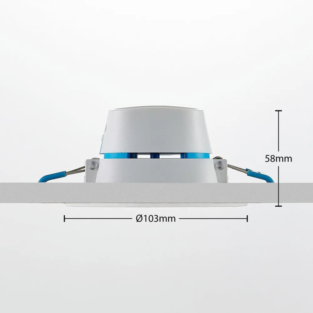Arcchio Loftlamper|Indbygningsspots > LED-indbygningslampe Milaine, Ø 10 cm, hvid, dæmpbar