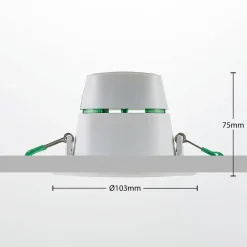 Arcchio Loftlamper|Indbygningsspots > LED-indbygningslampe Katerin, 10 cm, hvid, drejelig
